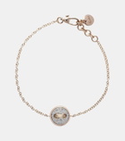 Pomellato Pom Pom Dot 18kt rose gold chain bracelet with white diamonds and mother of pearl