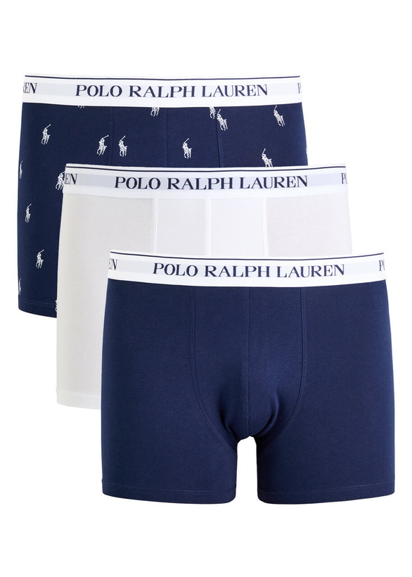 Photo: Polo Ralph Lauren Logo Stretch-cotton Trunks set of Three Navy