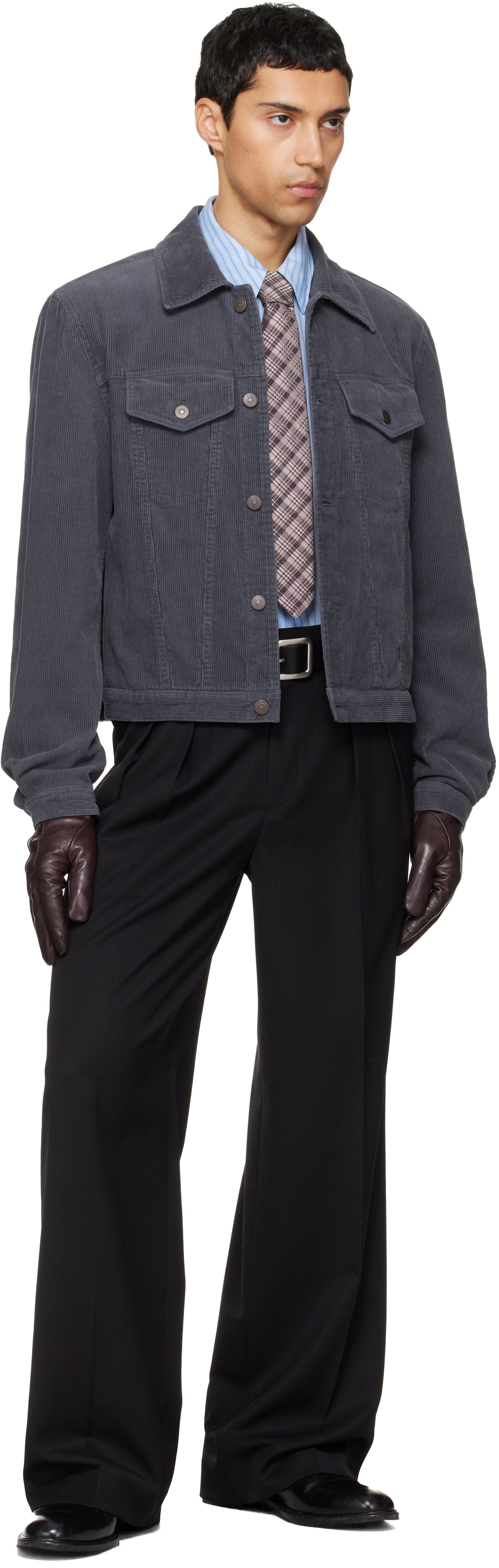 TONYWACK Purple Washed Corduroy Type-3 Trucker Jacket