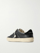 Golden Goose - Soul-Star Suede-Trimmed Distressed Leather Sneakers - Black