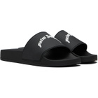 Palm Angels Black Curved Logo Slides