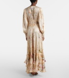 Camilla Embellished printed silk maxi dress
