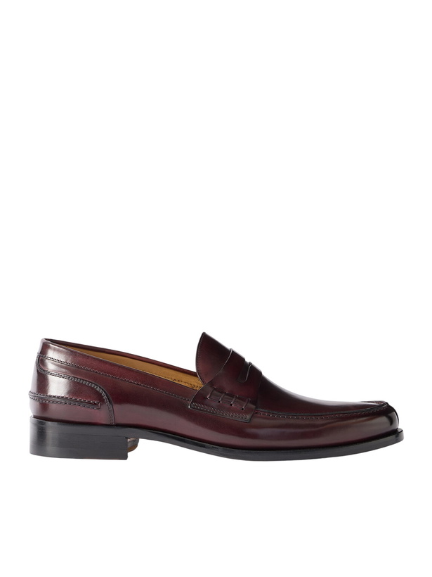 Photo: Mr P. - Split-Toe Leather Penny Loafers - Burgundy