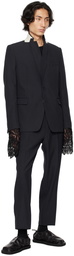 Dries Van Noten Navy Notched Lapel Suit