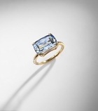 Octavia Elizabeth 18kt gold (750/1000) ring with aquamarine