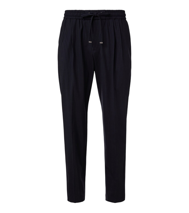 Photo: Dolce&Gabbana Pinstripe wool-blend straight pants