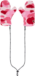 BAPE Pink Abc Camo Boa Mitts