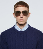 Gucci - Square-frame metal sunglasses