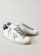 Golden Goose - Superstar Distressed Leather and Suede Sneakers - White