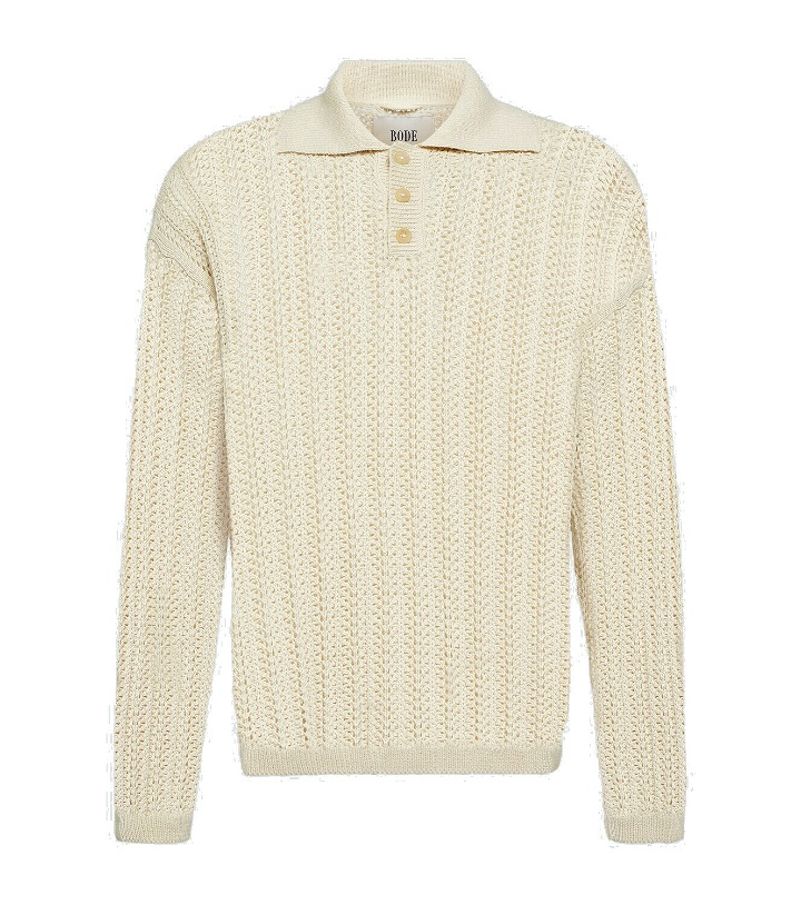 Photo: Bode Knitted cotton polo shirt