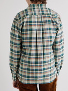 Beams Plus - Button-Down Collar Checked Cotton Shirt - Green