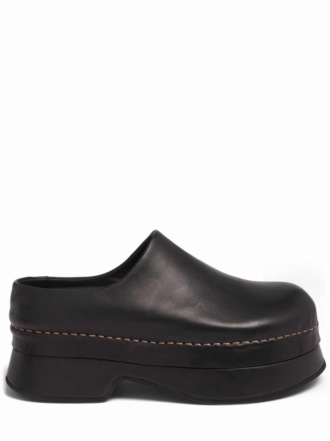 【送料&関税込】Alexander McQueen Lacquered Leather Mules ALEXANDER MCQUEEN 50mm Leather Platform Mules Alexander McQueen