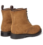 Noah - Solovair Leather-Trimmed Suede Boots - Brown
