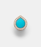 Repossi Antifer 18kt rose gold single earring with turquoise and diamonds