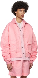 Birrot Pink Love Bomber Jacket