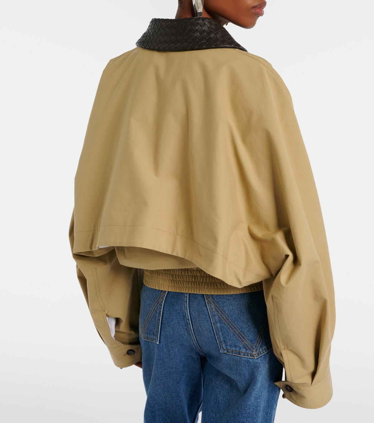 Bottega Veneta Intrecciato leather-trimmed blouson