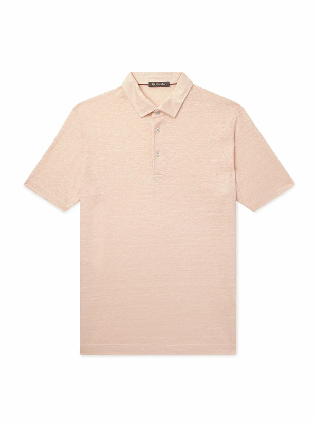 Photo: Loro Piana - Linen Polo Shirt - Orange