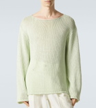 Giorgio Armani Open-knit linen-blend sweater