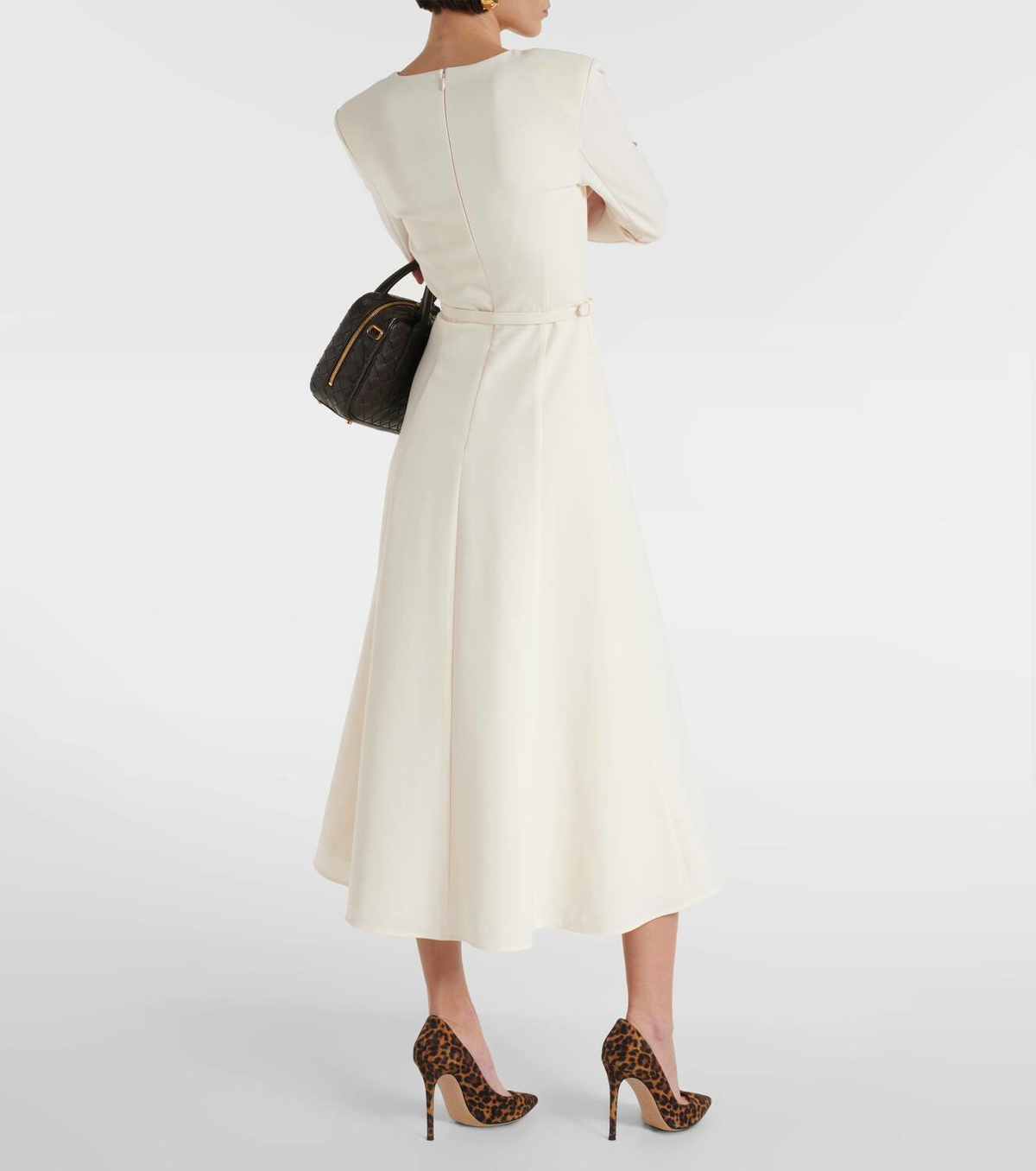 knee length dresses for ladies Light Cady Cut Out Dress Yellow – Roland Mouret
