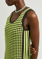 Adidas X Wales Bonner Patterned-intarsia Crochet-knit Vest Yellow