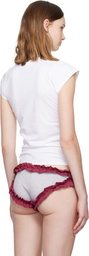 LAURA ANDRASCHKO White 'Chalet Slut' Baby T-shirt