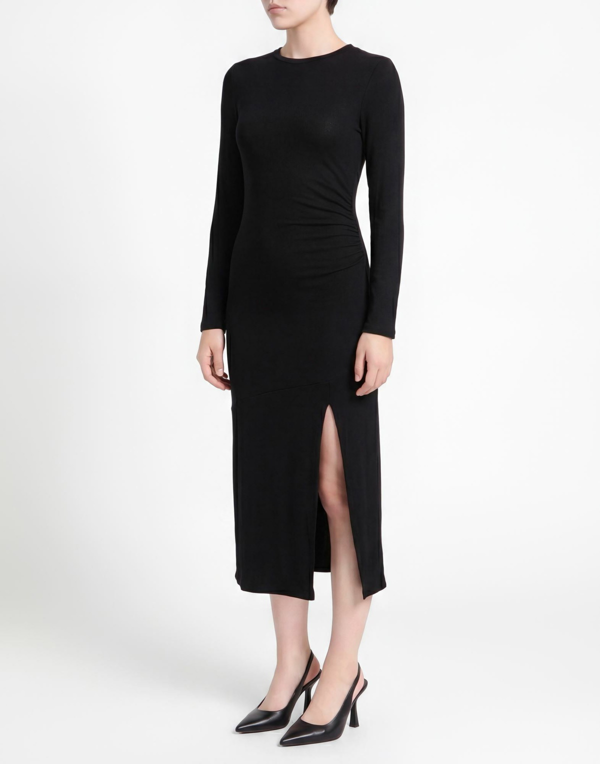 Berna Womens Midi dress in Black