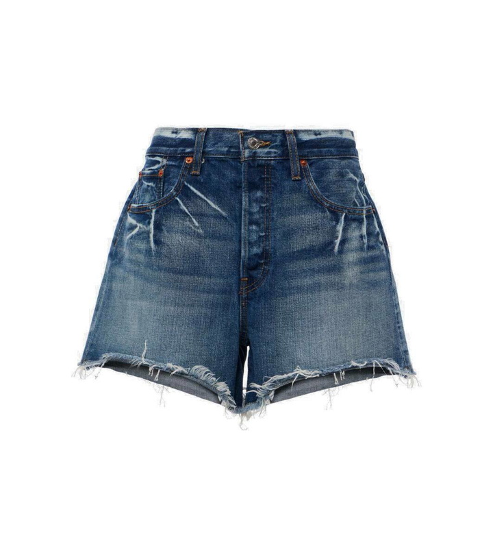 Photo: Re/Done Low-rise denim shorts