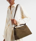Toteme T-Lock suede tote bag