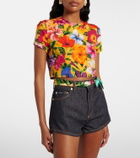 Dolce&Gabbana Floral cotton crop top