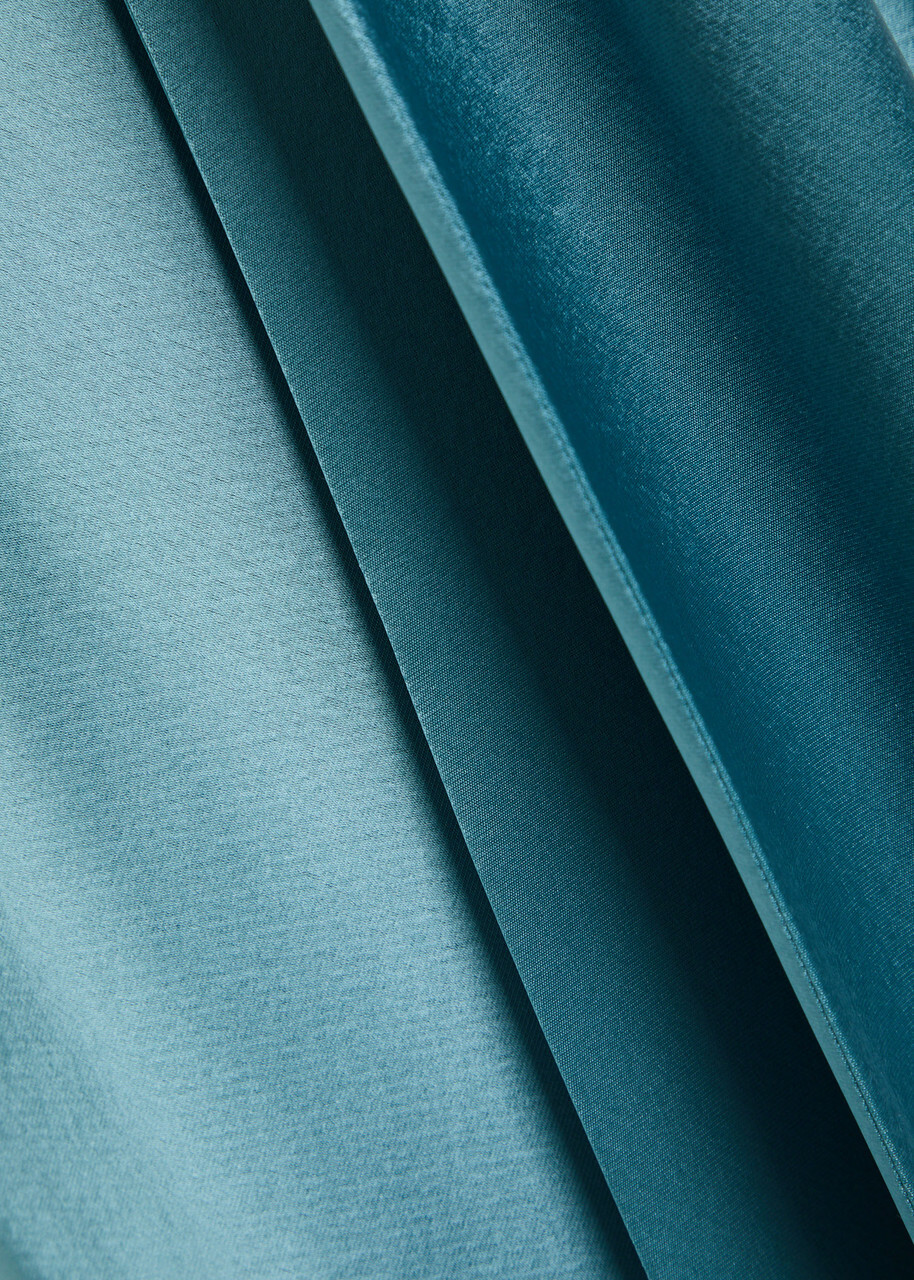 Galvan Emilie Scarf-effect Satin Maxi Dress Blue