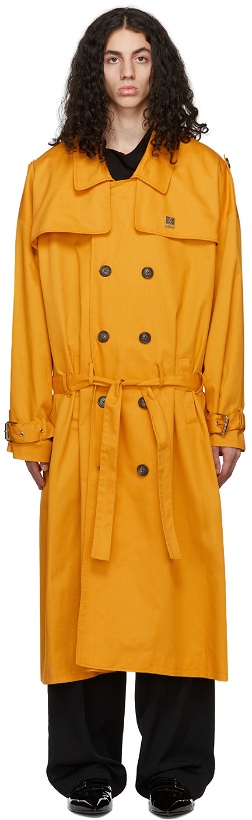 Photo: Hood by Air Yellow Cotton Trench Coat