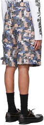 Charles Jeffrey Loverboy Multicolor Army Shorts