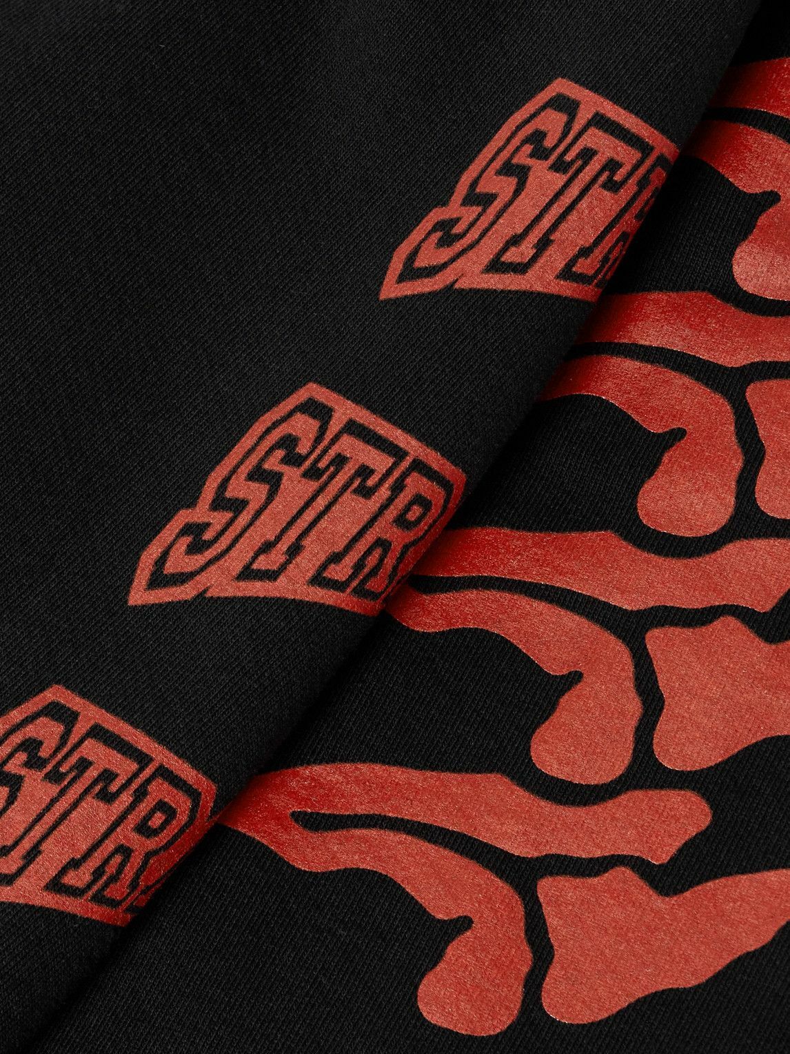 Stray Rats - Exo Straight-Leg Logo-Print Cotton-Jersey Sweatpants ...