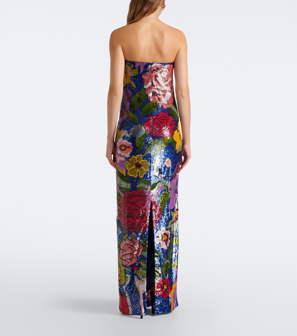 Là Fuori Florentine Garden sequined bustier gown