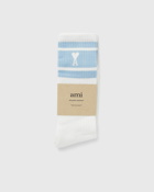 Ami Paris Adc Striped Socks Blue/White - Mens - Socks