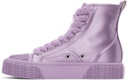 Marc Jacobs Purple 'The High Top Satin' Sneakers