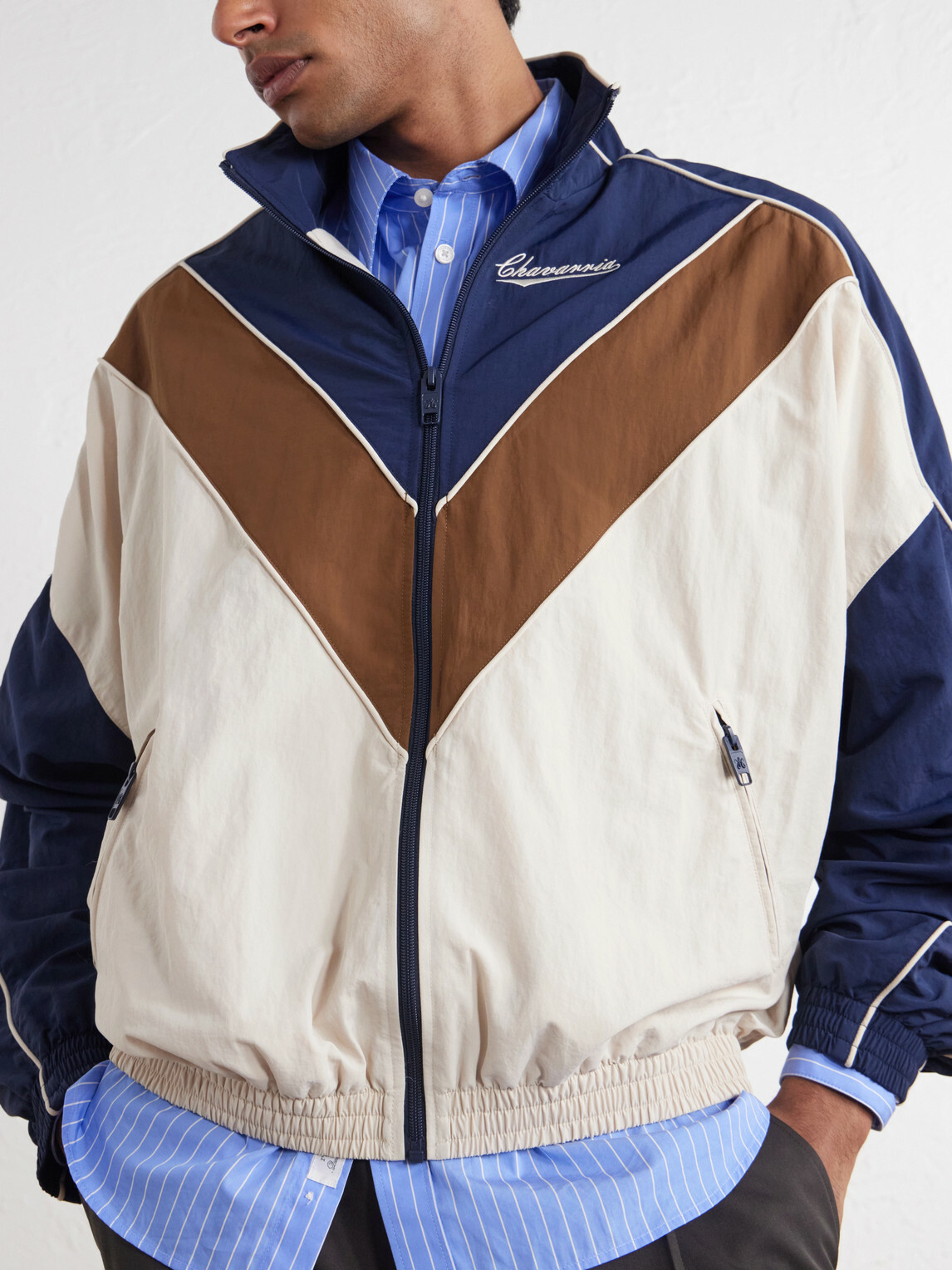 Willy Chavarria - Bad Body Cotton-Jersey Track Jacket - Blue