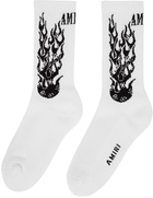 AMIRI White Flames Socks