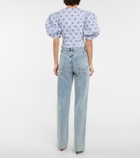 Caroline Constas Tessa cotton puff-sleeve top