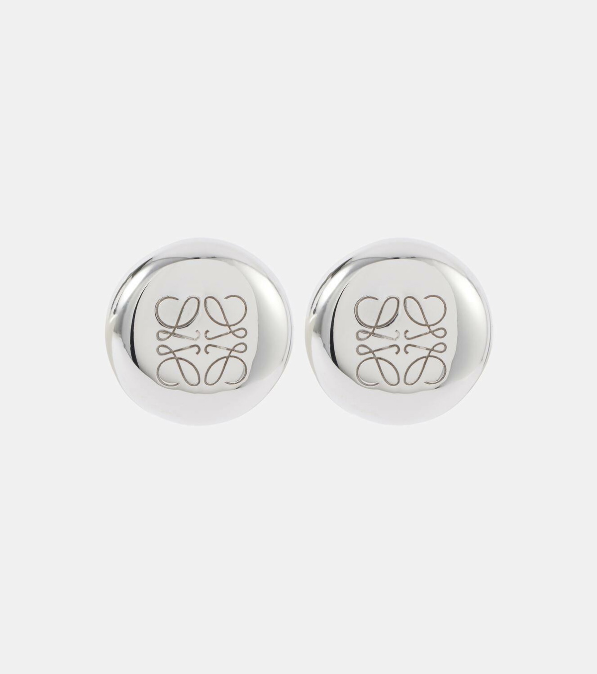 Loewe Anagram Pebble sterling silver stud earrings