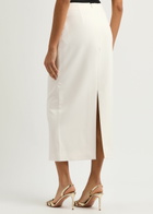 Roland Mouret Crepe Midi Skirt Cream