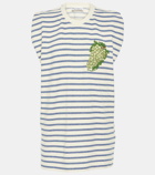 JW Anderson Striped cotton jersey top