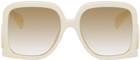 Gucci Off-White Square Interlocking G Sunglasses