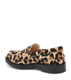 Tod's - Leopard-print calf hair loafers