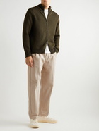 Massimo Alba - Straight-Leg Pleated Cotton and Wool-Blend Gabardine Trousers - Neutrals