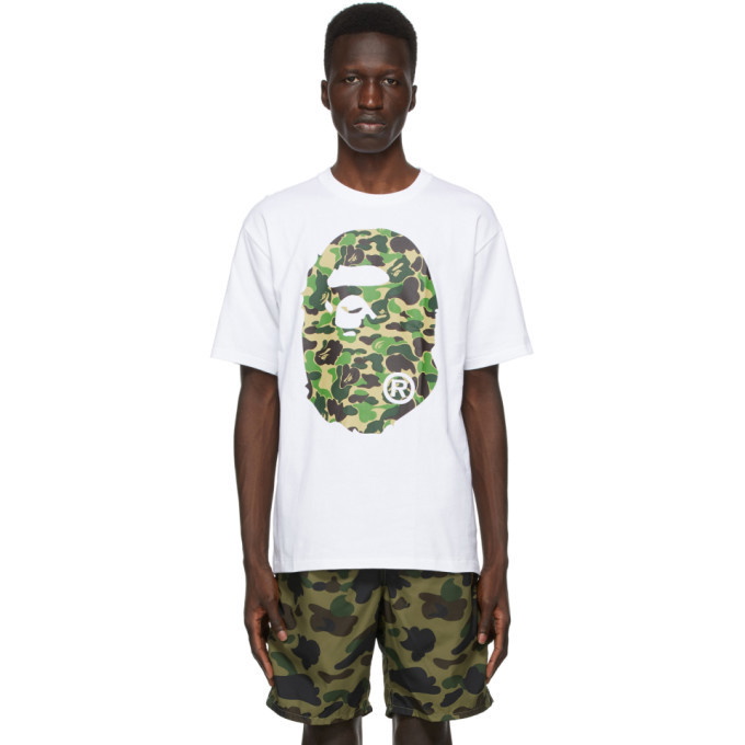 Photo: BAPE White Camo Big Ape Head T-Shirt