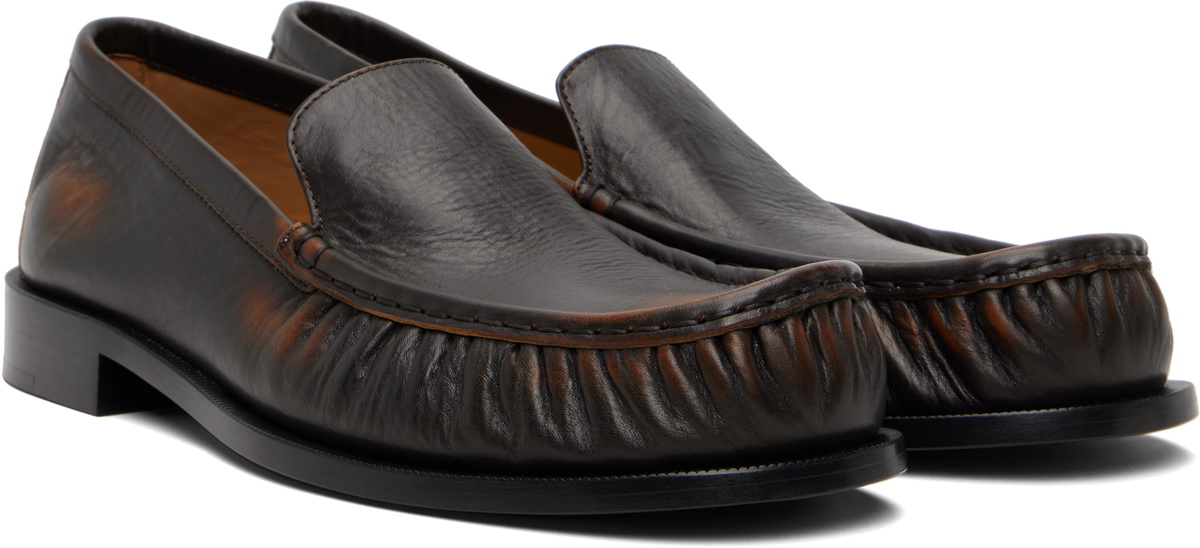 Dries Van Noten Brown Leather Loafers