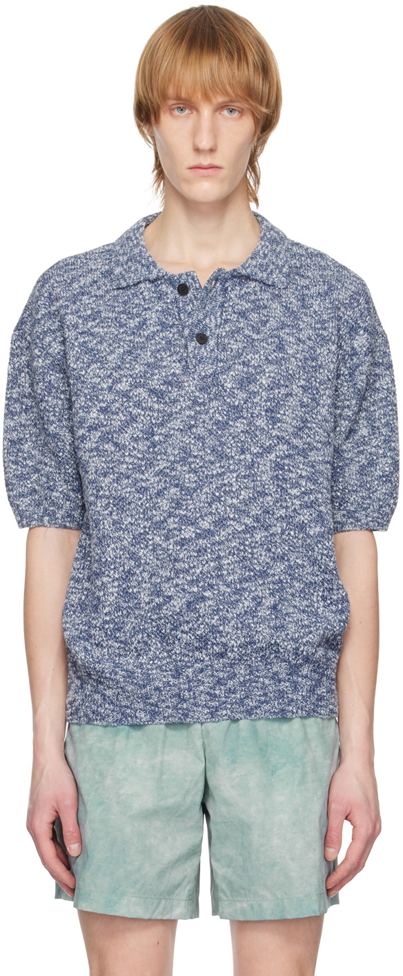 LE17SEPTEMBRE Blue Two-Button Polo