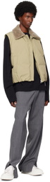 Nanushka Beige Mexim Faux-Fur Down Vest