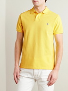 Polo Ralph Lauren - Slim-Fit Logo-Embroidered Cotton-Piqué Polo Shirt - Yellow